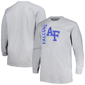 Men's Profile Gray Air Force Falcons Big & Tall Mascot Long Sleeve T-Shirt
