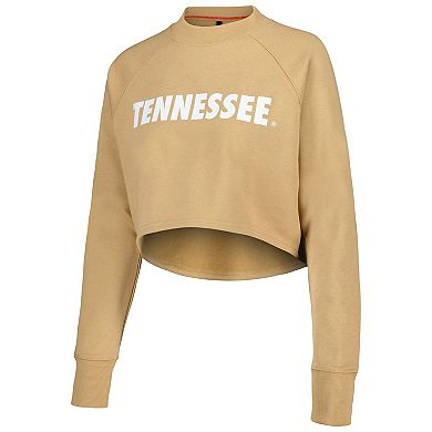 Women's Tan Tennessee Volunteers Raglan Cropped Sweatshirt & Sweatpants Set