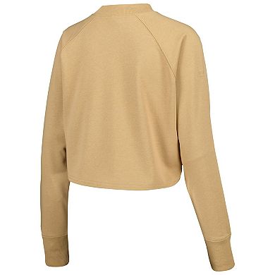 Women's Tan Tennessee Volunteers Raglan Cropped Sweatshirt & Sweatpants Set