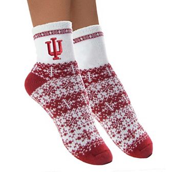 Women's ZooZatz Indiana Hoosiers Fuzzy Holiday Crew Socks
