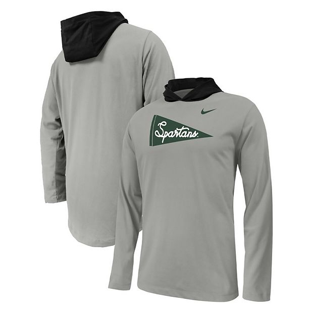 Youth Nike Gray Michigan State Spartans Sideline Performance Long