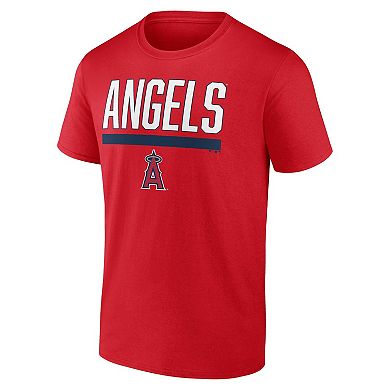 Men's Fanatics Branded Red Los Angeles Angels Power Hit T-Shirt