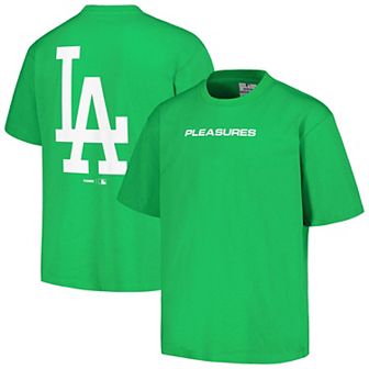 Men's PLEASURES Green Los Angeles Dodgers Ballpark T-Shirt