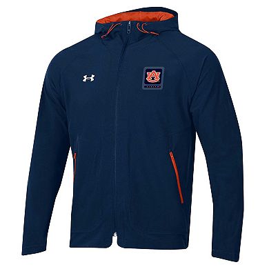 Men's Under Armour Navy Auburn Tigers Unstoppable Raglan Full-Zip Jacket