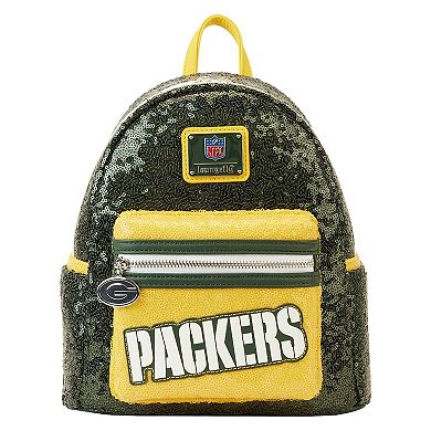Loungefly Green Bay Packers Sequin Mini Backpack