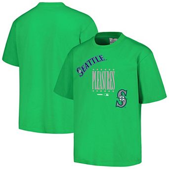 Men's PLEASURES Green Seattle Mariners Repurpose T-Shirt