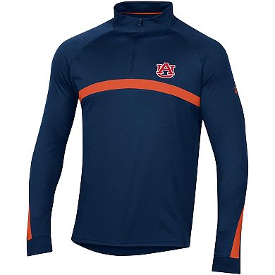 Men's Under Armour Navy Auburn Tigers Game Day Camo Raglan Quarter-Zip Top