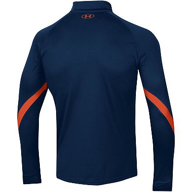 Men's Under Armour Navy Auburn Tigers Game Day Camo Raglan Quarter-Zip Top