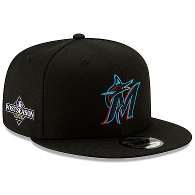 Men's New Era Black Miami Marlins 2023 Postseason 9FIFTY Snapback Hat