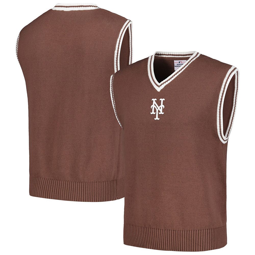メンズウェア EMBLEM V-NECK KNIT VEST - BROWN メンズウェア EMBLEM V-NECK KNIT VEST - BROWN メンズウェア