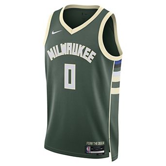 Men's Nike Damian Lillard NBA Milwaukee Bucks Icon Edition 2022/23 Dri-FIT Swingman Jersey