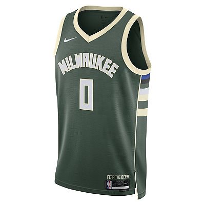 Men s Nike Damian Lillard NBA Milwaukee Bucks Icon Edition 2022 23 Dri FIT Swingman Jersey