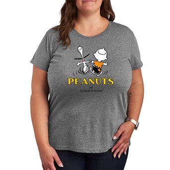 Plus Peanuts Charlie Snoopy Logo Graphic Tee