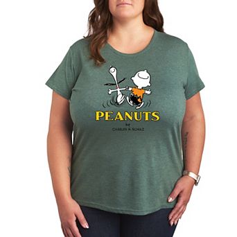 Plus Peanuts Charlie Snoopy Logo Graphic Tee