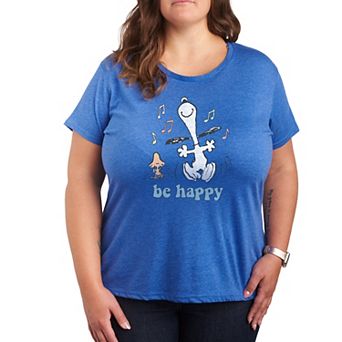 Plus Peanuts Be Happy Graphic Tee