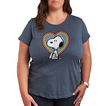 Plus Peanuts Snoopy Pastel Heart Graphic Tee