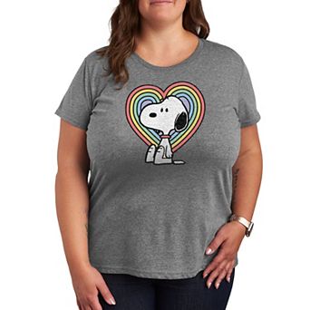 Plus Peanuts Snoopy Pastel Heart Graphic Tee