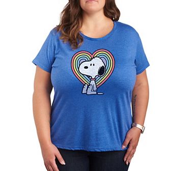 Plus Peanuts Snoopy Pastel Heart Graphic Tee