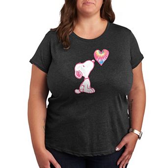 Plus Peanuts Pastel Rainbow Heart Graphic Tee