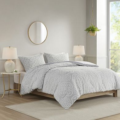 Madison Park Maeve 3-Piece Tufted Woven Medallion Comforter Set