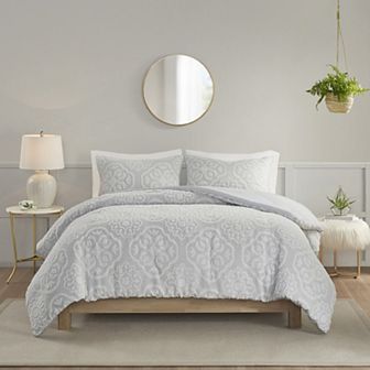 Madison Park Maeve 3 pc Tufted Woven Medallion Duvet Cover Set