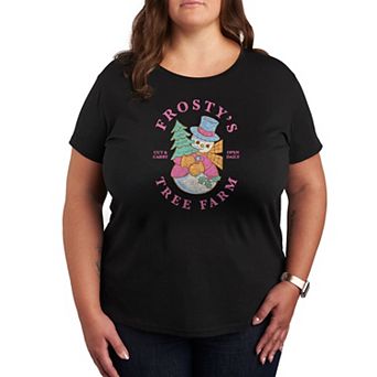 Plus Size Frostys Tree Farm Holiday Graphic Tee
