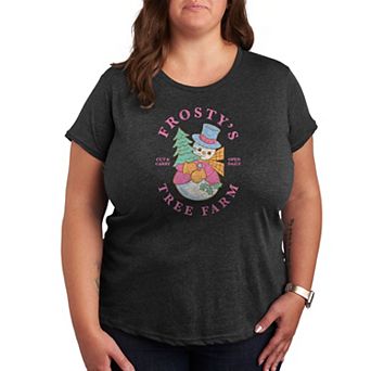 Plus Size Frostys Tree Farm Holiday Graphic Tee