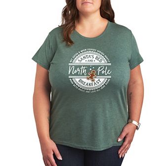 Plus Size North Pole Bed & Breakfast Holiday Graphic Tee
