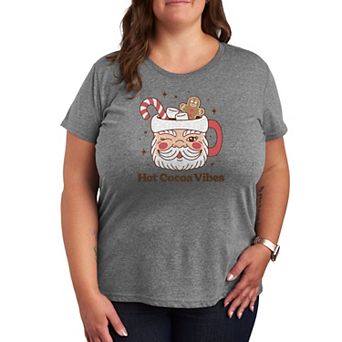 Plus Size Hot Cocoa Vibes Holiday Graphic Tee