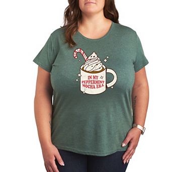 Plus Size Peppermint Mocha Era Graphic Tee