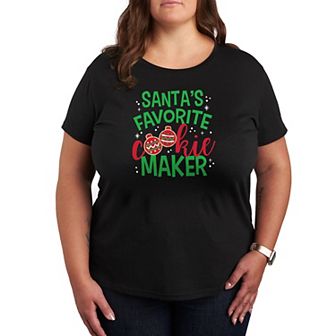 Plus Size Santa's Favorite Cookie Maker Graphic Tee