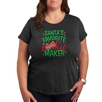 Plus Size Santa's Favorite Cookie Maker Graphic Tee