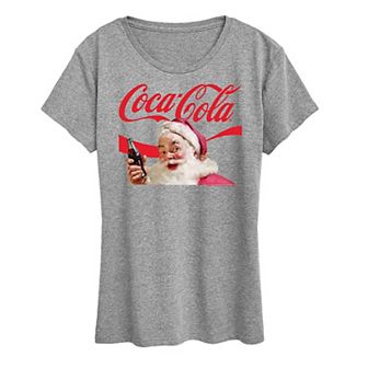 Plus Size Coca Cola Santa Logo Graphic Tee