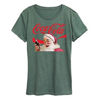 Plus Size Coca Cola Santa Logo Graphic Tee