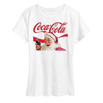 Plus Size Coca Cola Santa Logo Graphic Tee