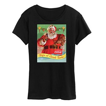 Plus Size Coca Cola Sip Of Good Taste Graphic Tee