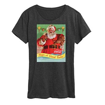 Plus Size Coca Cola Sip Of Good Taste Graphic Tee