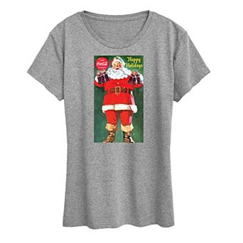 Plus Size Coca Cola Vintage Santa Bottles Graphic Tee