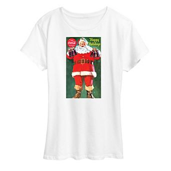 Plus Size Coca Cola Vintage Santa Bottles Graphic Tee