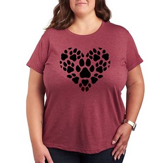 Plus Pawprint Heart Graphic Tee