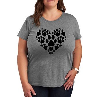 Plus Pawprint Heart Graphic Tee