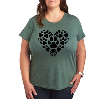 Plus Pawprint Heart Graphic Tee