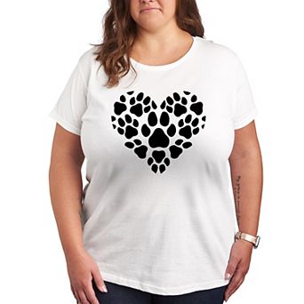Plus Pawprint Heart Graphic Tee