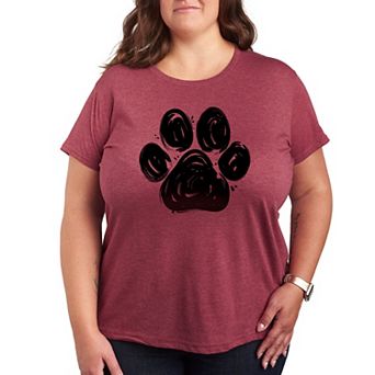 Plus Brushstroke Paw Print Graphic Tee
