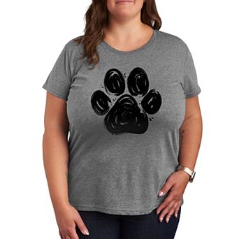 Plus Brushstroke Paw Print Graphic Tee