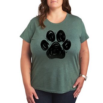 Plus Brushstroke Paw Print Graphic Tee