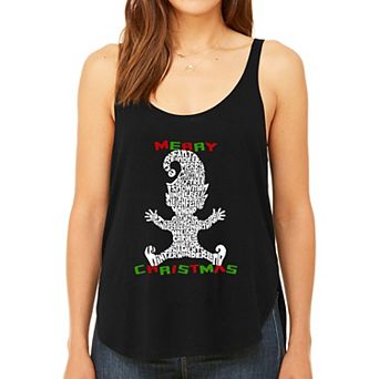 Christmas Elf - Women's Premium Word Art Flowy Tank Top