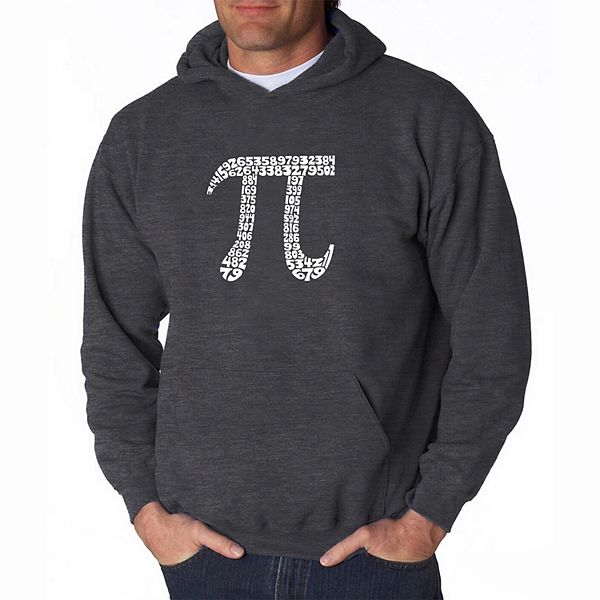 The first 100 digits of pi men s word art hooded sweatshirt