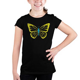 Butterfly - Girl's Word Art T-shirt