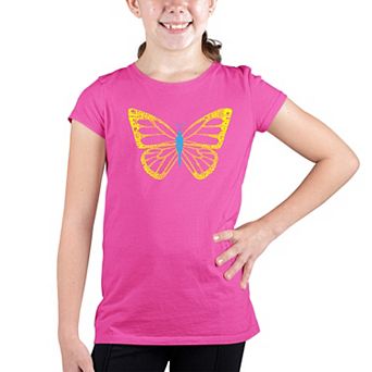Butterfly - Girl's Word Art T-shirt